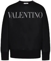Valentino FW21 Black Printed Mesh Crewneck Sweatshirt WV0MF20J7V50NI Valentino FW21 Black Printed Mesh Crewneck Sweatshirt WV0MF20J7V50NI