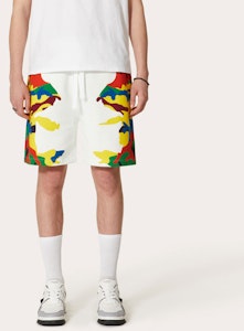 Valentino FW21 Camouflage Printed Cotton Bermuda Shorts Pria Putih WV3MD02C7NPC40 Lookbook Valentino FW21 Camouflage Printed Cotton Bermuda Shorts Pria Putih WV3MD02C7NPC40
