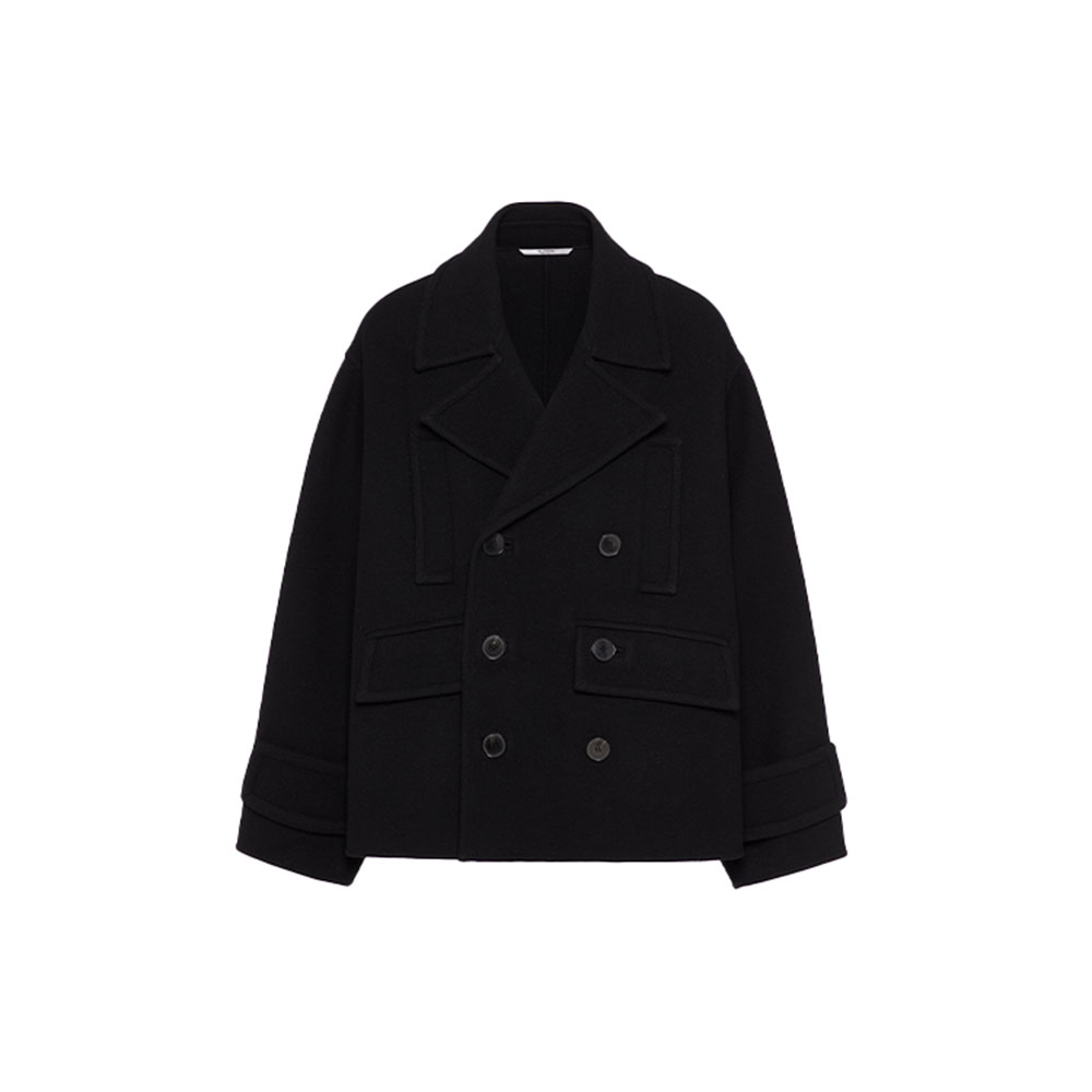 Valentino FW21 Double-Breasted Wool Jacket Black. WV0CJG807U30NO