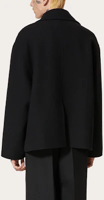 Valentino FW21 雙排扣羊毛外套 黑色 WV0CJG807U30NO Shop Valentino FW21 雙排扣羊毛外套 黑色 WV0CJG807U30NO