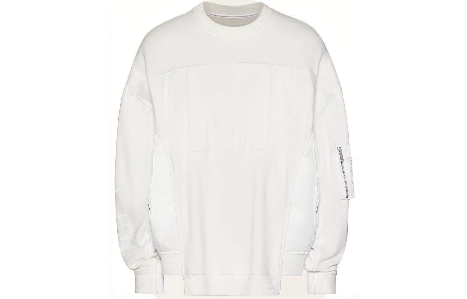 Valentino FW21 Embossed Logo Crewneck Sweatshirt White VV3CII452KP0BO
