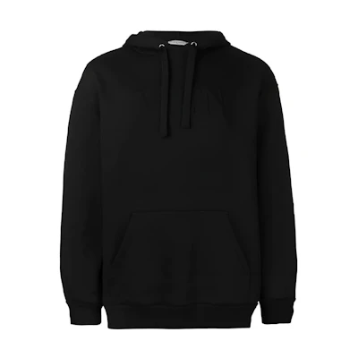 Valentino FW21 Embossed Logo Solid Color Hoodie Black VMF00QTZE0NO