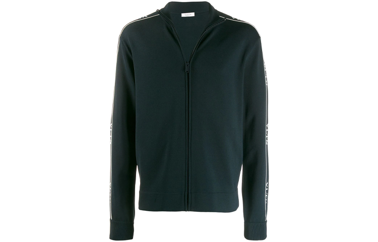 Valentino FW21 Green Long-Sleeve Zipper Jacket VKE03U55A598