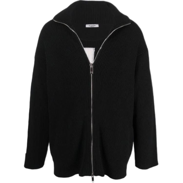 Valentino FW21 Large Logo Fleece Jacket Men’s Black VKE01K7ME