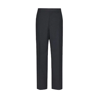 Valentino FW21 Logo Mohair Casual Pants Blue WV3RBG817H6T36