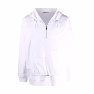 Valentino FW21 Logo Patch Zip-Up Hoodie VMF18H7GB0BO