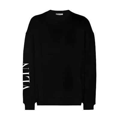 Valentino FW21 Logo Print Sweatshirt Black UV0MF16J6YF0NI