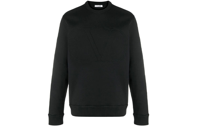 Valentino FW21 Logo Print Sweatshirt Black VMF14M73M0NO