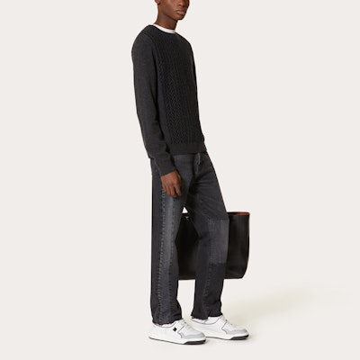 Valentino FW21 寬版灰色羊毛針織毛衣 WV3KC16D7K0G93 Details for Valentino FW21 寬版灰色羊毛針織毛衣 WV3KC16D7K0G93