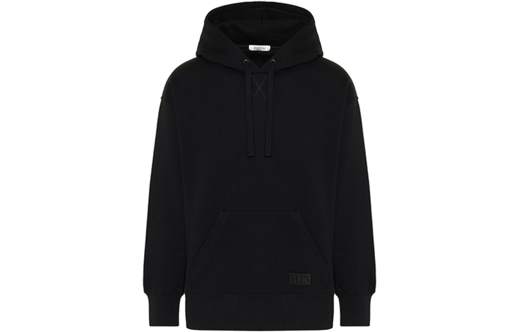 Valentino FW21 Minimal Logo Casual Sweatshirt Black WV3MF18I7GD0NO