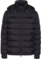 Valentino FW21 Navy Blue All-Over Logo Hooded Down Jacket Winter WV3CNA317KPC75 Valentino FW21 Navy Blue All-Over Logo Hooded Down Jacket Winter WV3CNA317KPC75