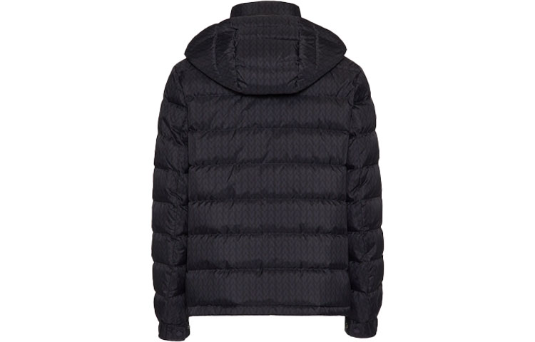 Lookbook ヴァレンティノ FW21 ネイビー オールオーバーロゴ フード ダウンジャケット 冬用 WV3CNA317KPC75