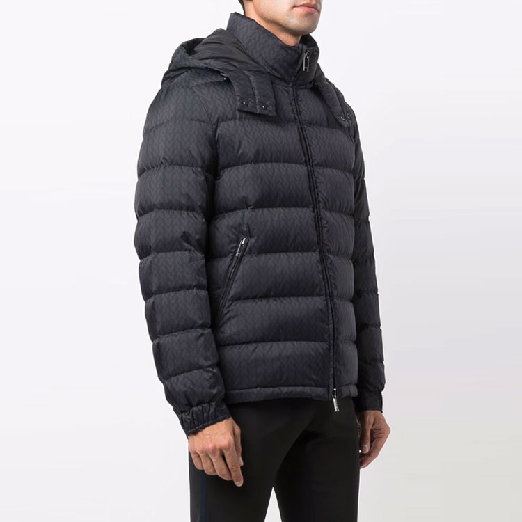 Details for ヴァレンティノ FW21 ネイビー オールオーバーロゴ フード ダウンジャケット 冬用 WV3CNA317KPC75