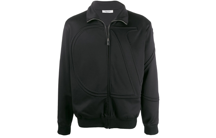 Valentino FW21 Oversized Embossed Logo Jacket Black VMF09S63S0NO