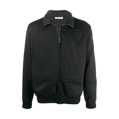 Valentino FW21 Oversized Embossed Logo Jacket Black VMF09S63S0NO