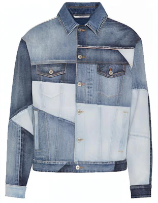 Valentino FW21 Jaket Denim Patchwork Oversized Biru Navy WV3DC02U7E1598 Buy Valentino FW21 Jaket Denim Patchwork Oversized Biru Navy WV3DC02U7E1598