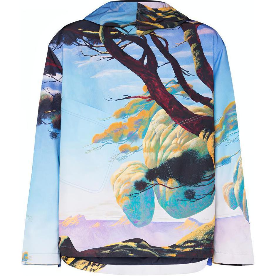 Valentino FW21 Patterned Hoodie Pullover Jacket Blue - Fashion VCJD4065U81M