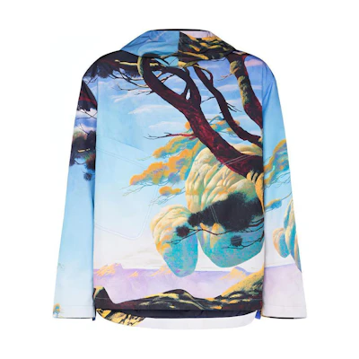 Valentino FW21 Patterned Hoodie Pullover Jacket Blue - Fashion VCJD4065U81M