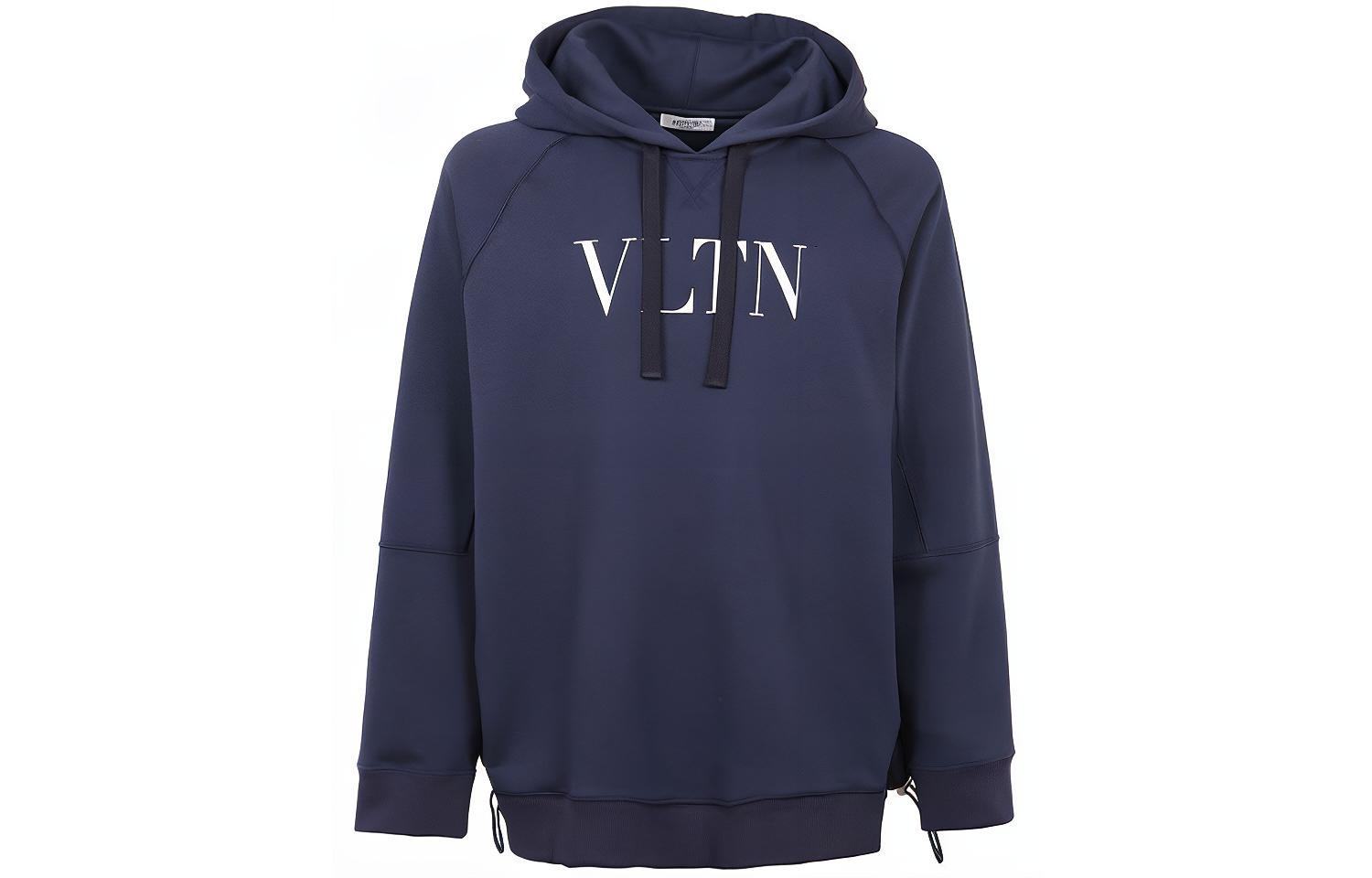 Valentino FW21 Raglan Sleeve Pullover Sweatshirt Blue Mens WV3MF18G7GA022