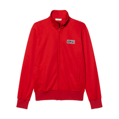 Valentino FW21 Red Tech Cotton Zip-Up High Neck Sweatshirt Jacket Men WV3MF19Q7ML157
