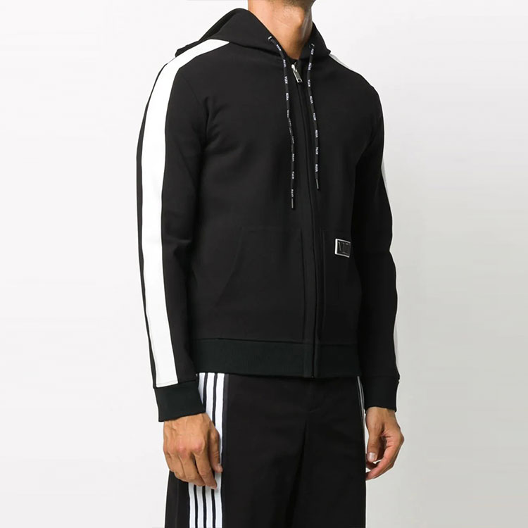 Shop Valentino FW21 VLTN Jaket Sweatshirt Zip-Up Lelaki Hitam. VMF15I6L00NO