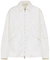 Valentino FW21 White Solid Zip-Up Jacket WV0CJG857U9A03 Valentino FW21 White Solid Zip-Up Jacket WV0CJG857U9A03