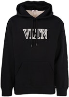 Valentino FW22 Black Hoodie with Logo Embroidery. 1V3MF23C8Q30NA Valentino FW22 Black Hoodie with Logo Embroidery. 1V3MF23C8Q30NA