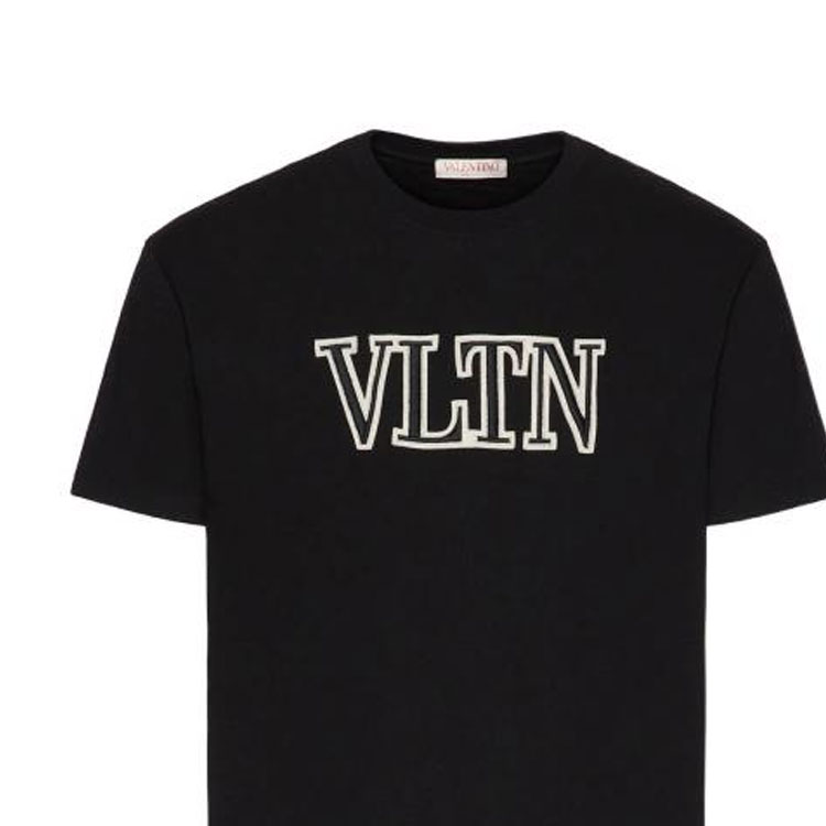 Valentino FW22  Black Letter Logo Print Crewneck T-Shirt. 1V3MG10V8RB0NO 圖 5