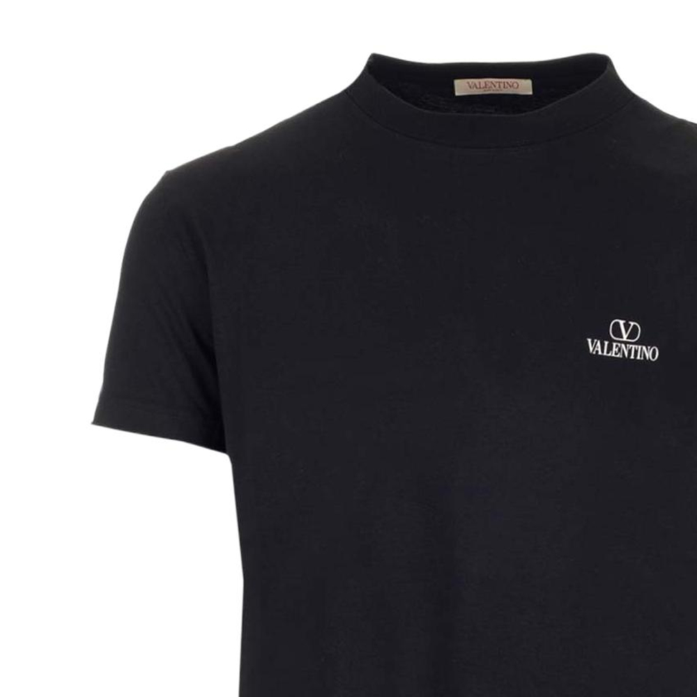 Details for 발렌티노 FW22 블랙 로고 그래픽 크루넥 티셔츠. 1V3MG11Z8MS0NI