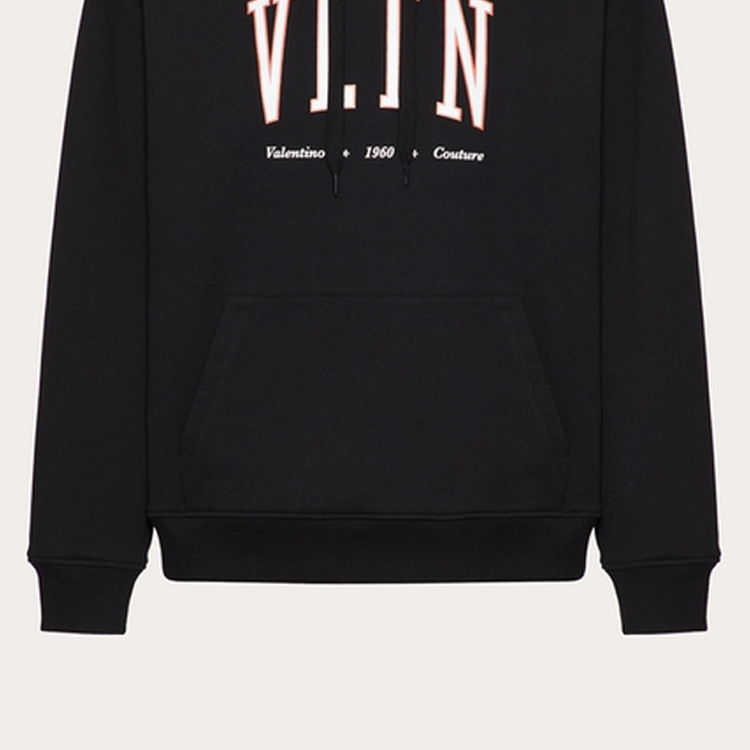 Details for Valentino FW22 Hoodie Hitam dengan Logo Cetak. 2V3MF15P96TTTL