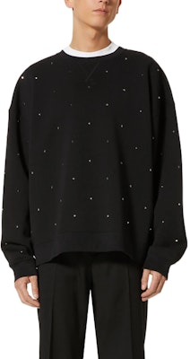 발렌티노 FW22 블랙 스터드 장식 긴팔 스웨트셔츠. 1V3MF23Q8Q10NO Lookbook 발렌티노 FW22 블랙 스터드 장식 긴팔 스웨트셔츠. 1V3MF23Q8Q10NO