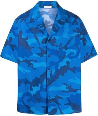 Valentino FW22 蓝色迷彩印花扣领衬衫 1V3AAA908RH7PR Buy Valentino FW22 蓝色迷彩印花扣领衬衫 1V3AAA908RH7PR