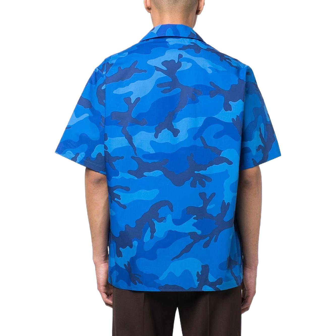 Purchase Valentino FW22 蓝色迷彩印花扣领衬衫 1V3AAA908RH7PR