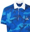 Purchase 발렌티노 FW22 블루 카모플라주 프린트 반팔 버튼업 폴로 셔츠 1V3MH02K8M97QK