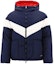 Buy Valentino FW22 Chaqueta con Capucha Acolchada Colorblock con Cremallera. 1V3CNB858PSED3