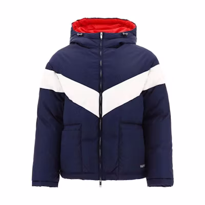 Valentino FW22 Colorblock Full-Zip Hooded Down Jacket 1V3CNB858PSED3