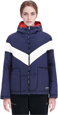 Valentino FW22 Chaqueta con Capucha Acolchada Colorblock con Cremallera. 1V3CNB858PSED3 Shop Valentino FW22 Chaqueta con Capucha Acolchada Colorblock con Cremallera. 1V3CNB858PSED3