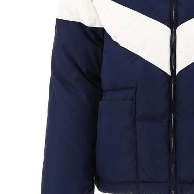 Sizing Valentino FW22 Chaqueta con Capucha Acolchada Colorblock con Cremallera. 1V3CNB858PSED3