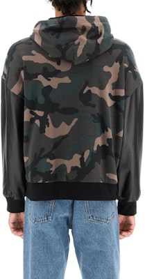 Valentino FW22绿色迷彩拉链卫衣带Logo印花. 1V3MF23P8M4F00 Shop Valentino FW22绿色迷彩拉链卫衣带Logo印花. 1V3MF23P8M4F00