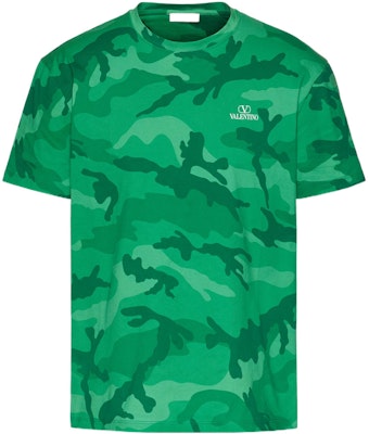 Valentino FW22 Baju-T Leher Bulat Kapas Cetakan Corak Camouflage Hijau 1V3MG10V8ML6V7 Order Valentino FW22 Baju-T Leher Bulat Kapas Cetakan Corak Camouflage Hijau 1V3MG10V8ML6V7