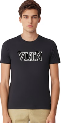 Valentino FW22 標誌印花深藍色圓領T恤。 1V3MG10V8RB598 Shop Valentino FW22 標誌印花深藍色圓領T恤。 1V3MG10V8RB598