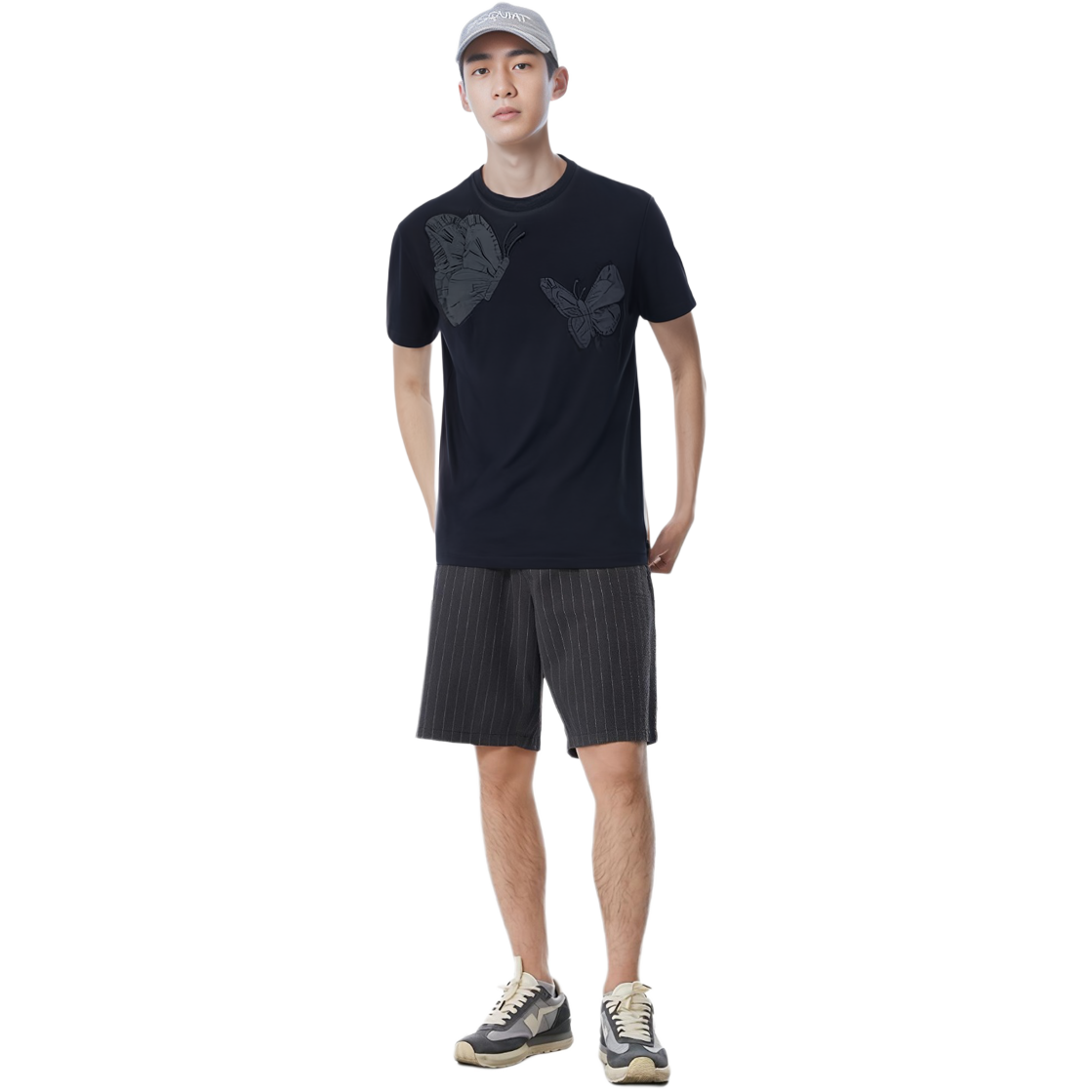 Valentino FW22  Monochrome Pattern Print Crewneck Casual T-Shirt. XV3MG10V88J0NO 圖 4