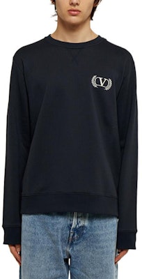 Valentino FW22 Navy Blue Pullover Sweater Logo Bordir. 1V3MF10G8MHNB4 Buy Valentino FW22 Navy Blue Pullover Sweater Logo Bordir. 1V3MF10G8MHNB4