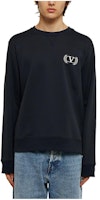Valentino FW22 Navy Blue Pullover Sweater Logo Bordir. 1V3MF10G8MHNB4 Order Valentino FW22 Navy Blue Pullover Sweater Logo Bordir. 1V3MF10G8MHNB4