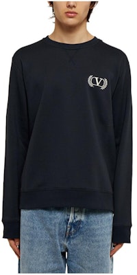 발렌티노 FW22 네이비 블루 자수 로고 풀오버 스웻셔츠 1V3MF10G8MHNB4 Order 발렌티노 FW22 네이비 블루 자수 로고 풀오버 스웻셔츠 1V3MF10G8MHNB4