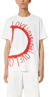 Lookbook Valentino FW22 White Geometric Print Crewneck T-shirt Qixi Limited Edition 1V3MG12Q8TYA33