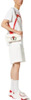 Purchase Valentino FW22 White Geometric Print Crewneck T-shirt Qixi Limited Edition 1V3MG12Q8TYA33