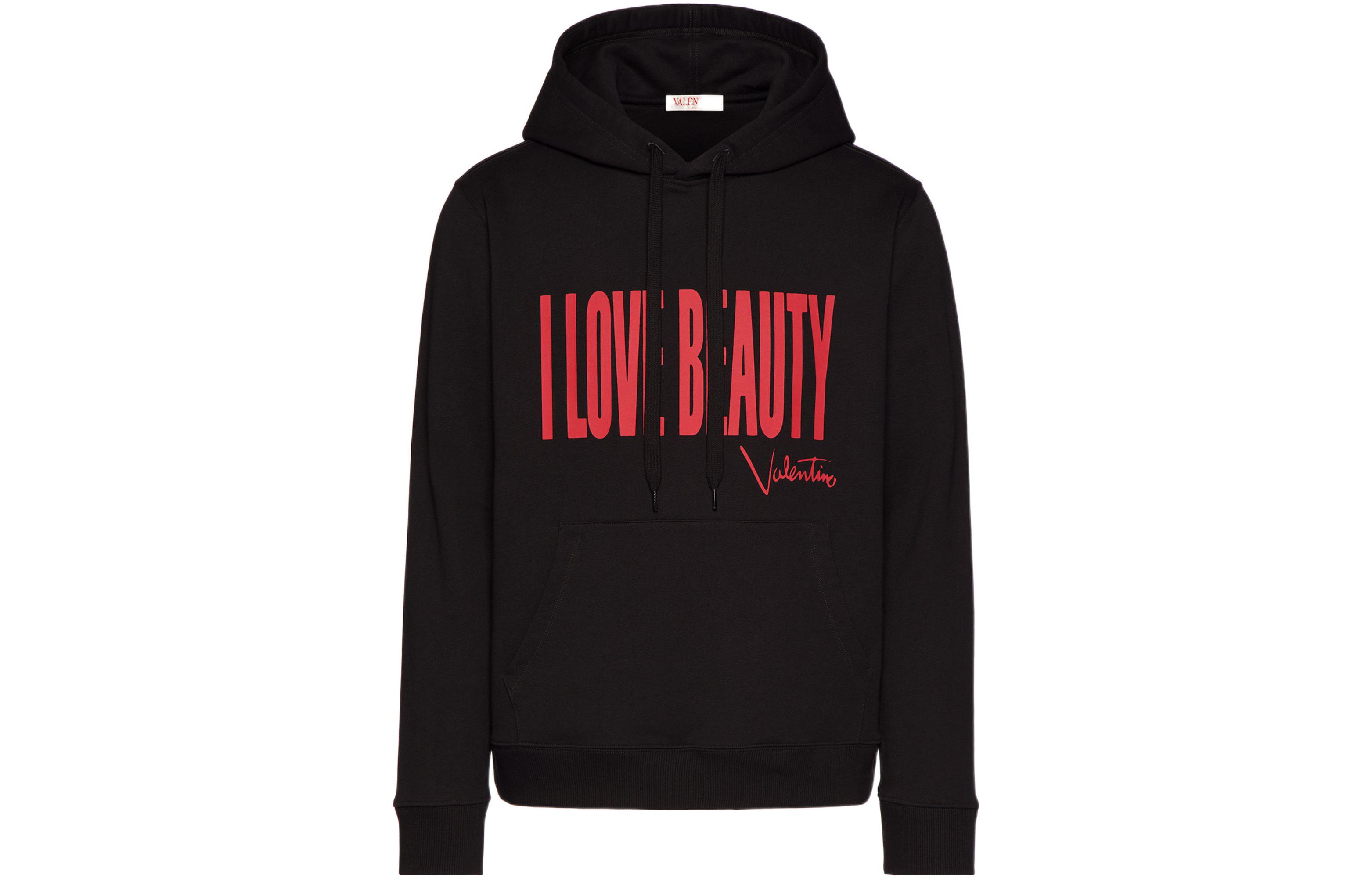 Valentino FW22 Black Oversized Logo Print Crewneck Sweatshirt Unisex 1V3MF24Z9080NR