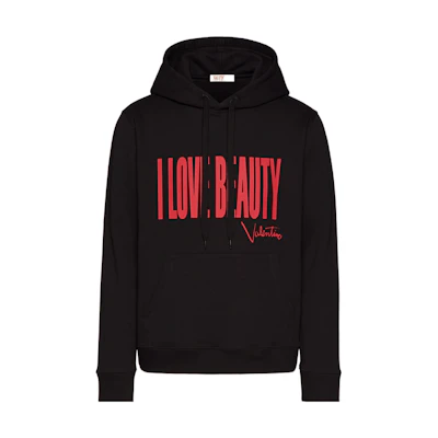 Valentino FW22 Black Oversized Logo Print Crewneck Sweatshirt Unisex 1V3MF24Z9080NR