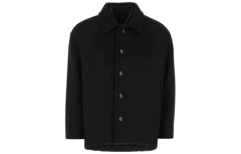 Valentino FW22 Black Solid Single-Breasted Lapel Jacket 1V0CIM308U40NO